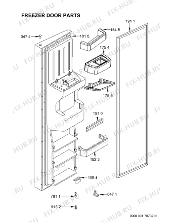 Взрыв-схема холодильника Whirlpool MC2028HXKB (F092636) - Схема узла