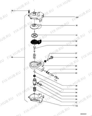 Взрыв-схема комплектующей Electrolux GWH135EGB - Схема узла Section 1