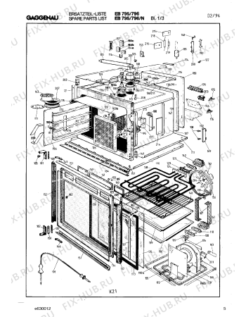 Схема №5 EB795500 с изображением Панель для духового шкафа Bosch 00290795