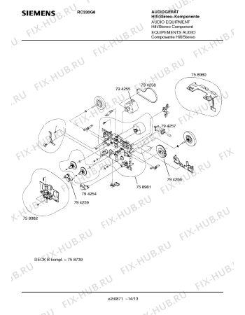 Схема №4 RC330G6 с изображением Прижимной валик для аудиотехники Siemens 00794259