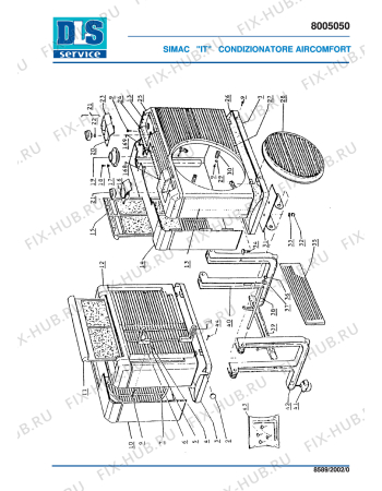 Схема №1 AIRCOMFORT с изображением Холдер для кондиционера DELONGHI SC3933000