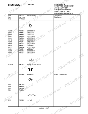Схема №6 RS232R4 с изображением Динамик для телевизора Siemens 00758415