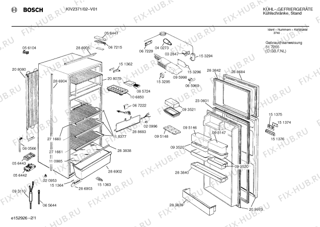 Схема №1 KIV2371 с изображением Клапан для холодильной камеры Bosch 00095146