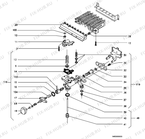 Взрыв-схема комплектующей Electrolux GWH135EGB - Схема узла Section 5