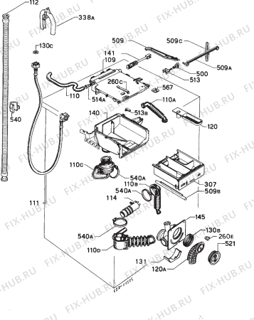 Взрыв-схема стиральной машины Privileg 020438 8 - Схема узла Hydraulic System 272