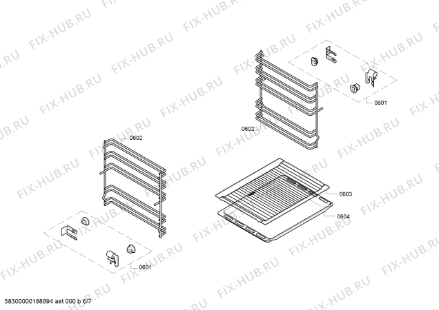 Взрыв-схема плиты (духовки) Profilo FRS5431WML - Схема узла 06