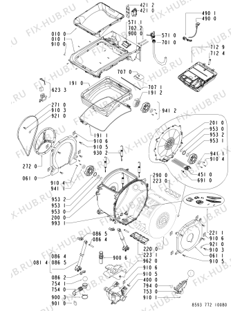 Схема №2 AWE 7727/1 с изображением Обшивка для стиральной машины Whirlpool 480110100086