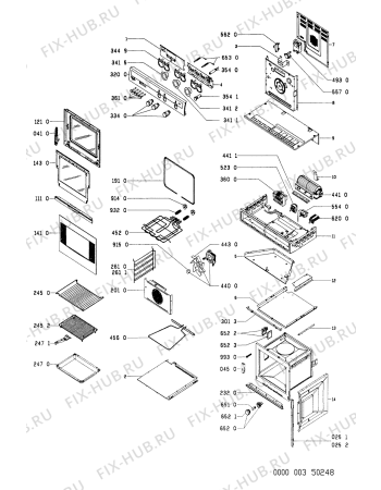 Схема №1 AKP614/AV/02 с изображением Обшивка для плиты (духовки) Whirlpool 481945358145