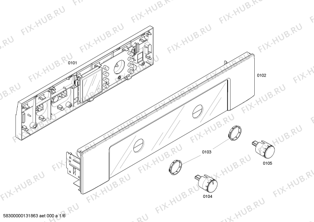 Схема №2 HBN3450UC с изображением Панель управления для плиты (духовки) Bosch 00479348
