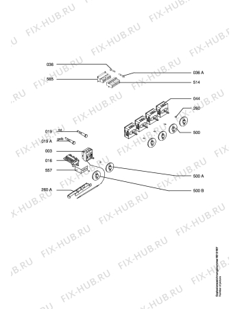 Взрыв-схема плиты (духовки) Aeg CE3000-1-L - Схема узла Functional parts 267