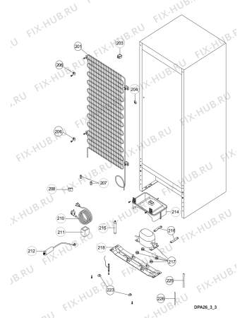 Схема №1 DPA 26/3 с изображением Дверка для холодильника Whirlpool 482000019490