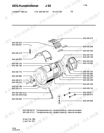 Взрыв-схема стиральной машины Aeg LAV4952 - Схема узла Section2