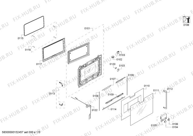 Схема №1 BM271100 с изображением Планка для плиты (духовки) Bosch 00703600