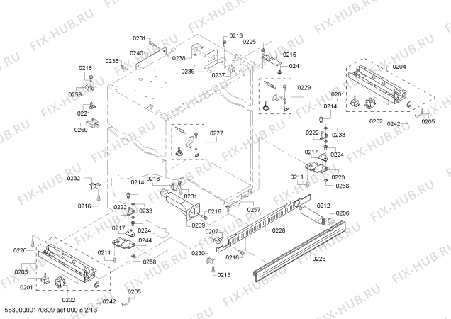 Схема №4 KBUDT4275E с изображением Вентиляционный канал для электропосудомоечной машины Bosch 00491969