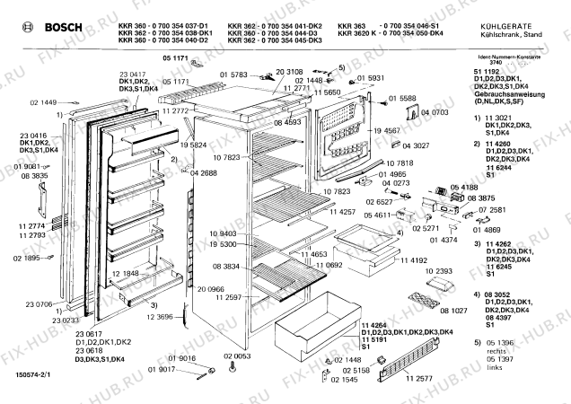 Схема №1 0700354050 KKR3620K с изображением Поднос для холодильника Bosch 00116245