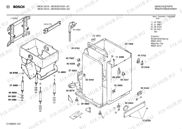Взрыв-схема стиральной машины Bosch WOH3510 - Схема узла 03