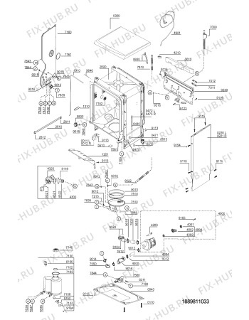 Схема №1 ADP 554 WH с изображением Обшивка для электропосудомоечной машины Whirlpool 481245371742