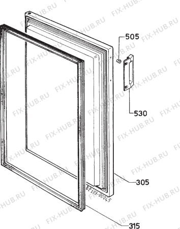 Взрыв-схема холодильника Zanussi Z9125VH - Схема узла Door 003