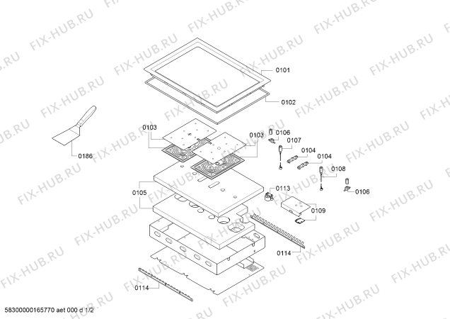 Схема №1 VP414610 с изображением Переключатель для плиты (духовки) Bosch 11002385
