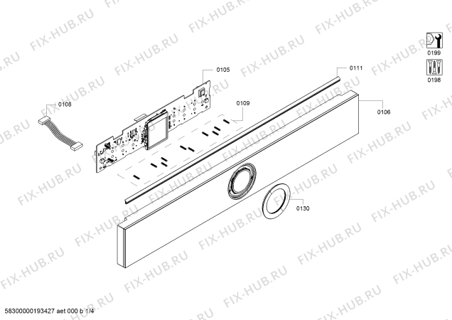 Схема №2 BFL634GW1 с изображением Дверь для электропечи Bosch 00772423