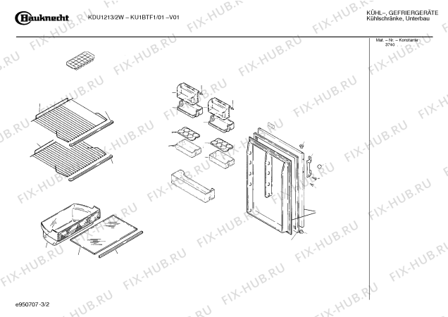 Схема №2 KU1BTF1 с изображением Инструкция по эксплуатации для холодильной камеры Bosch 00528022