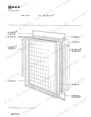 Схема №2 625604120 4740.12GS с изображением Пластиковая сумка для холодильника Bosch 00023463