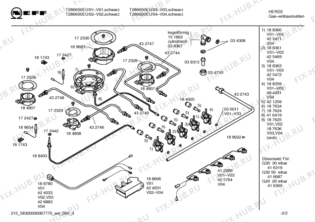 Схема №1 T2866S0EU Neff с изображением Стеклокерамика для духового шкафа Bosch 00471320