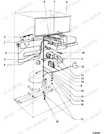 Взрыв-схема холодильника Whirlpool 7425DPCURTISS (F015480) - Схема узла