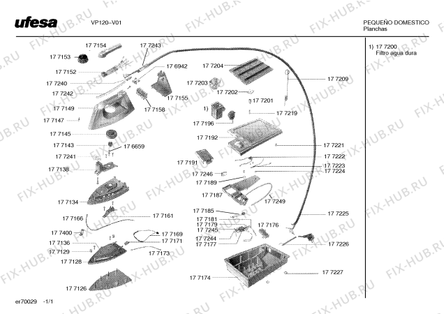 Схема №1 VP120 с изображением Патрубок для электрофритюрницы Bosch 00177225