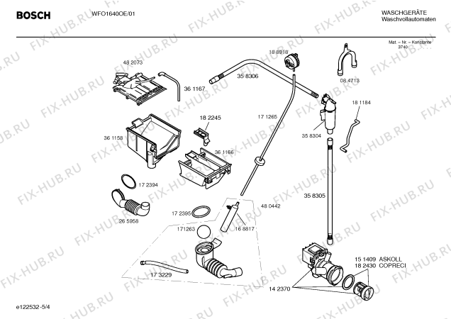 Схема №2 WFO1640OE Maxx WFO 1640 OE с изображением Инструкция по эксплуатации для стиралки Bosch 00587779