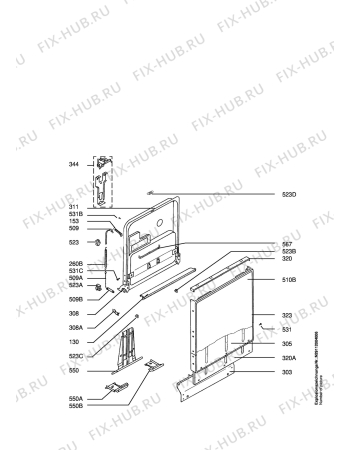 Схема №2 FAVSIMPLICITY с изображением Модуль (плата) управления для посудомоечной машины Aeg 973911236212016