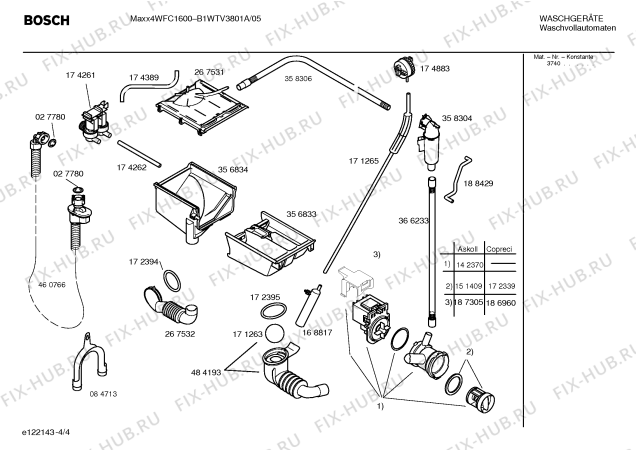 Схема №2 B1WTV3801A Maxx4 WFC1660 electronic riconosmento AQ с изображением Инструкция по установке и эксплуатации для стиральной машины Bosch 00581674