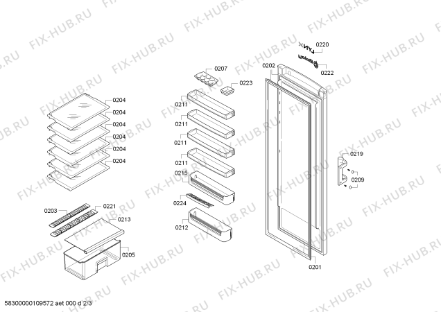 Схема №1 3FC1730B с изображением Стартовое реле для холодильника Bosch 00429496