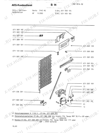 Взрыв-схема холодильника Aeg SANTO 3140 KG - Схема узла Section3