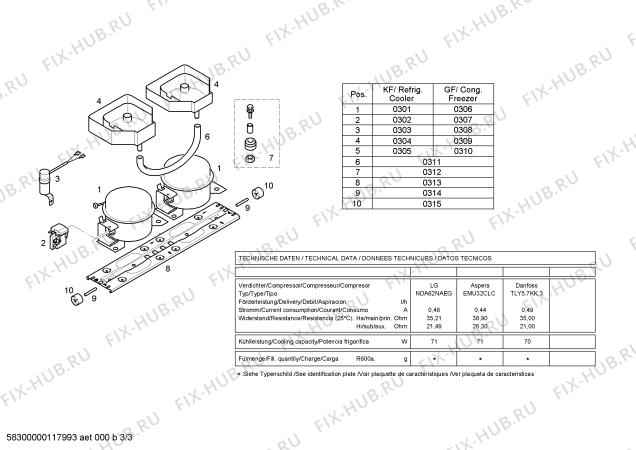 Схема №1 3KED6632 с изображением Дверь для холодильной камеры Bosch 00244328