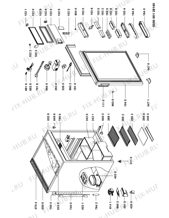 Схема №1 KRA 1600/1 с изображением Полка для холодильника Whirlpool 481245088138