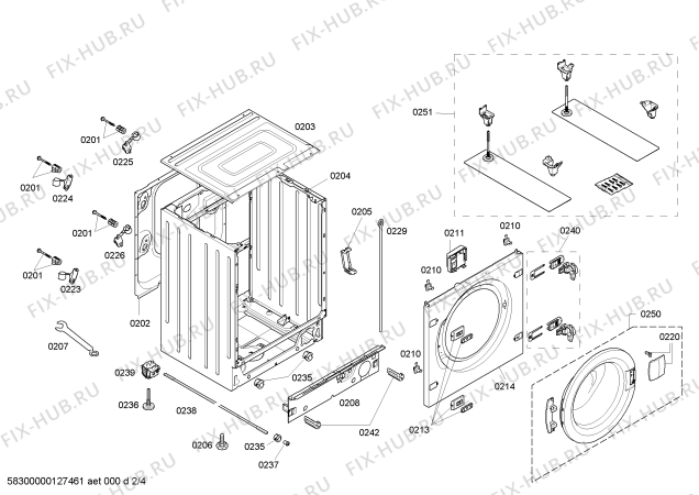 Схема №2 W5420X0FF 1200 / 7kg с изображением Панель управления для стиралки Bosch 00667439