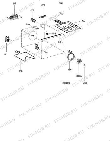 Взрыв-схема плиты (духовки) Electrolux EOB941X - Схема узла Functional parts