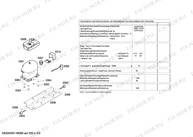 Схема №1 CK268V70 с изображением Передняя часть корпуса для холодильника Bosch 00700626