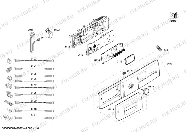 Схема №2 4TS751S -TS751S с изображением Корпус для стиралки Siemens 00474505