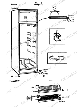 Взрыв-схема холодильника Electrolux TR1288 - Схема узла C10 Cabinet