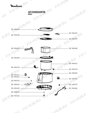 Схема №1 FF232815/87B с изображением Провод для тостера (фритюрницы) Tefal SS-996366