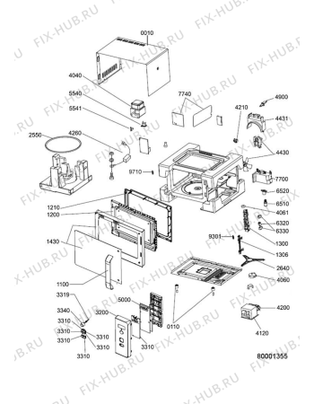 Схема №1 MWD 240 SL с изображением Переключатель для микроволновки Whirlpool 482000012216