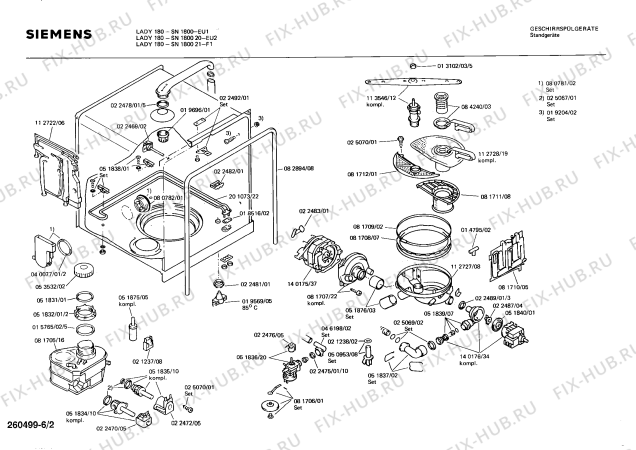 Схема №1 SN780045 с изображением Модуль для посудомойки Siemens 00083265