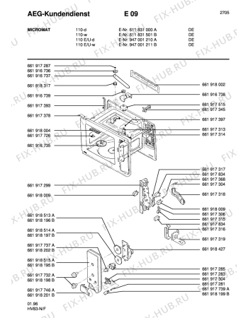 Схема №1 MC 110 - D с изображением Пружинка для микроволновки Aeg 8996619172811