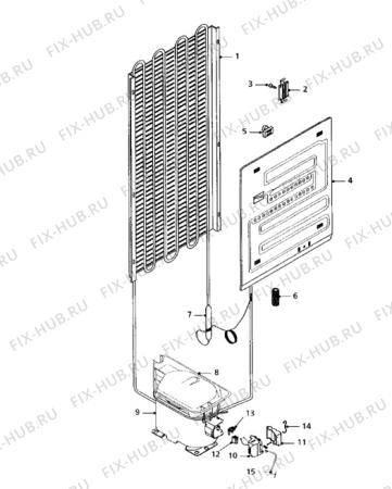 Взрыв-схема холодильника Electrolux ER2641C - Схема узла Cooling system 017