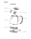 Схема №1 BY550510/87A с изображением Элемент корпуса для чайника (термопота) Moulinex SS-207059