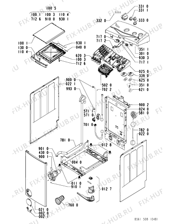 Схема №1 AWT 5088/4 с изображением Декоративная панель для стиралки Whirlpool 481245214079