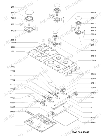 Схема №1 TGZ 3403 SW с изображением Втулка для электропечи Whirlpool 481944238789