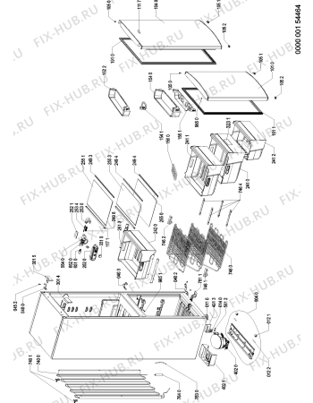 Схема №1 PCB310 A с изображением Дверца для холодильника Whirlpool 480132101111